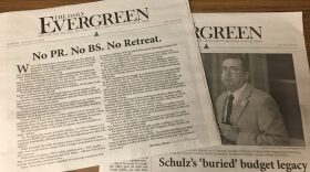 Daily Evergreen newspaper fronts - No Retreat