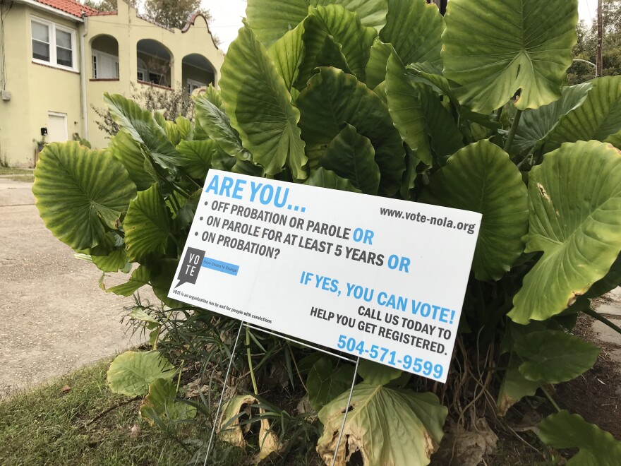 Voice of the Experienced - an advocacy organization for formerly incarcerated persons, uses yard signs and other outreach efforts to inform people of the new law.