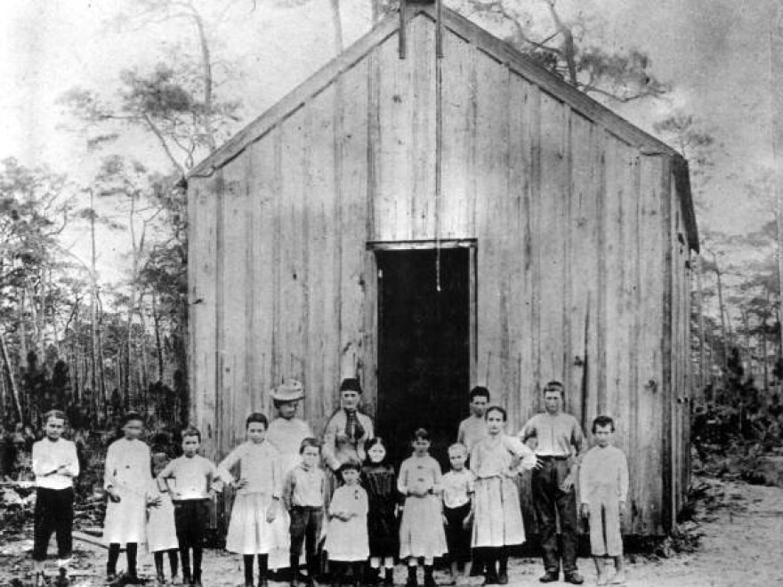 Flora McFarlane, a founding member of the Woman’s Club, began the organization in this building – Isabella Peacock’s Little Chapel in the Pines – which doubled as a school.