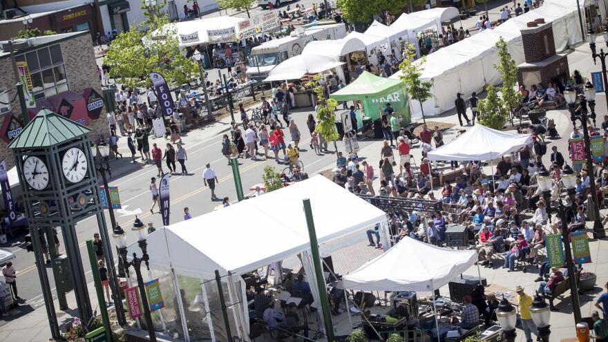 Bird eye view of festival