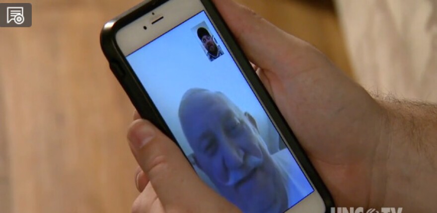 Tommy Rieman often connects with his mentor, George Williams, using Facetime.