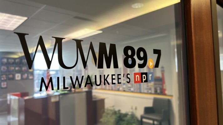 looking into WUWM's offices