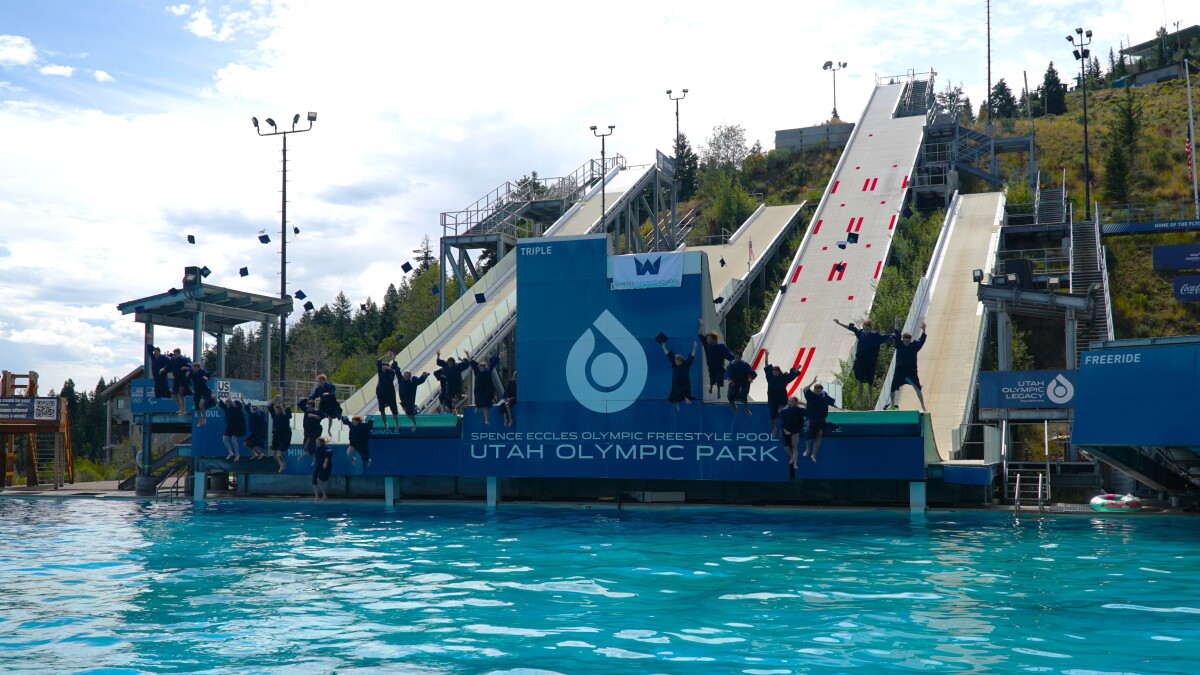 Winter Sports School seniors jump into training pool for the last time