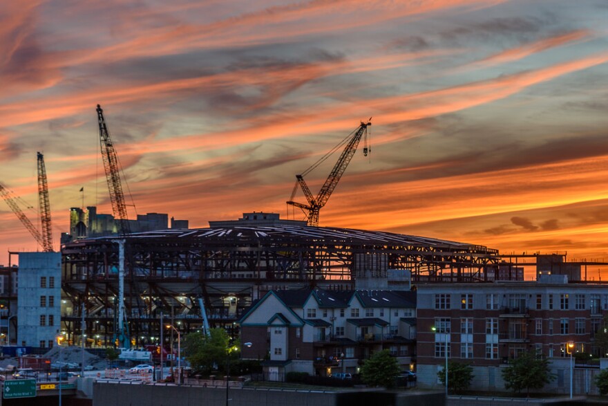 Little Caesars Area being built in June of 2016.