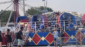The ride the girl was thrown from while it was in motion at the Dubois County Fair.