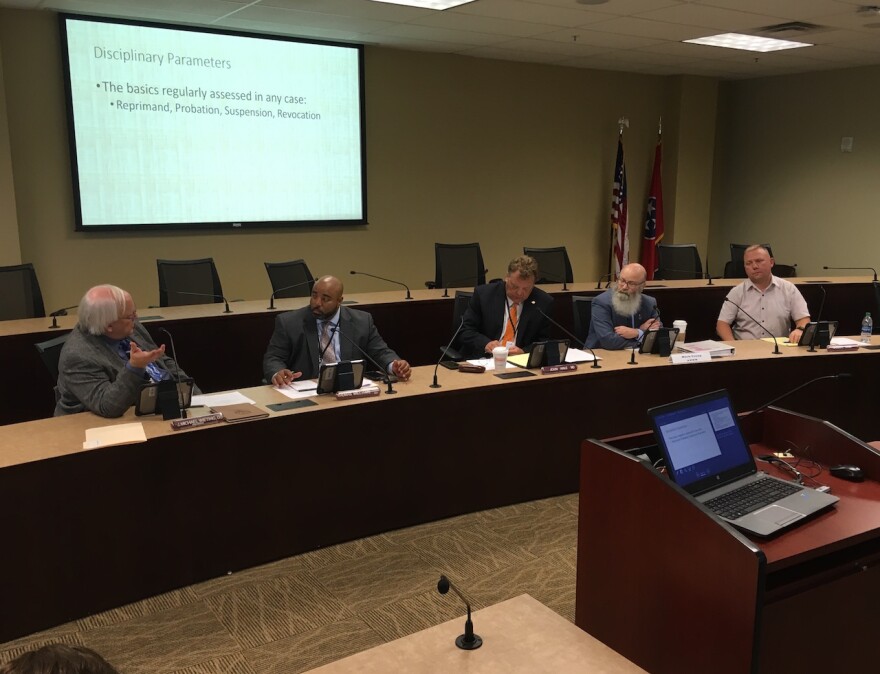 The Opioid Minimum Discipline Task Force has until April to establish penalties for violating Tennessee's new prescribing guidelines, or else a five-year prescribing ban becomes the minimum. 