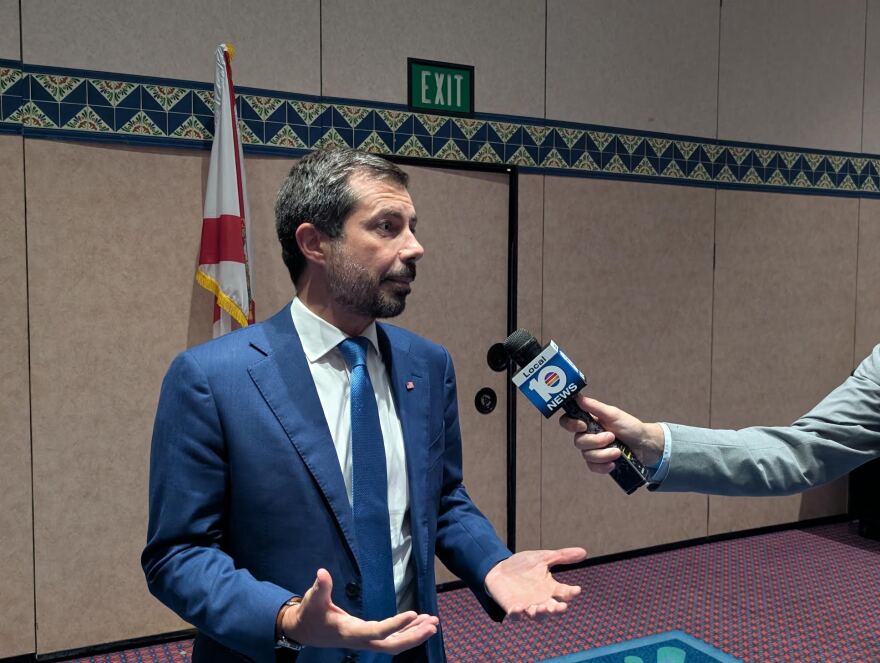 Former Department of Transportation Secretary Pete Buttigieg in Lake Buena Vista on July 18, 2026.