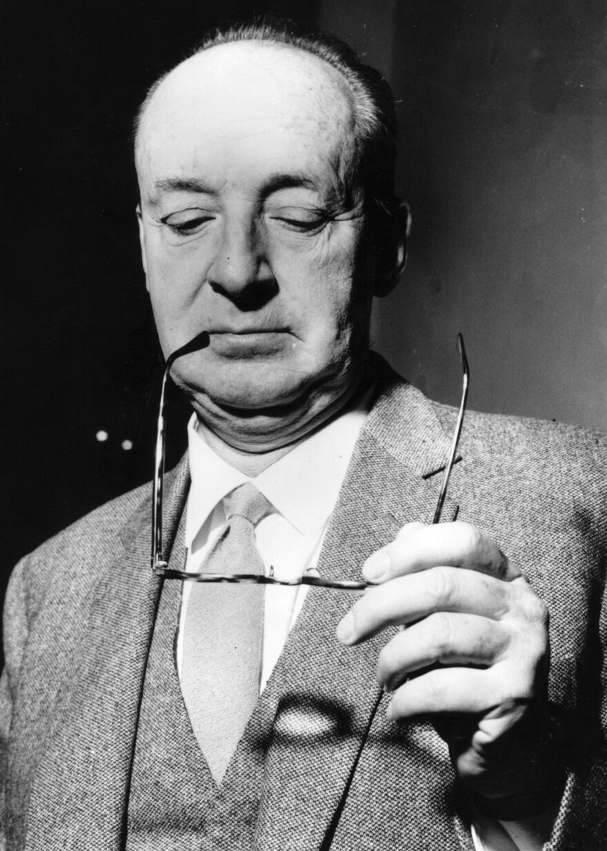 Russian writer Vladimir Nabokov (1899 - 1977) in Rome and at work on the film screenplay of his most famous book, <em>Lolita</em>.