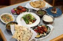 A variety of dishes served at Rice and Spice Indian Grill in Bloomington.