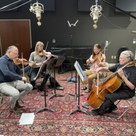 Spokane String Quartet in the SPR Classical studio