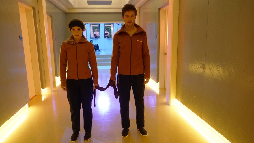 Syd Barrett (Rachel Keller) and David Haller (Dan Stevens) in the FX series <em>Legion.</em>