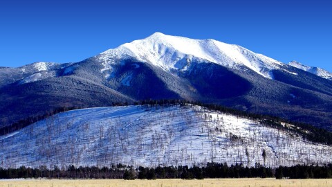 At 12,633 feet Humphreys Peak is Arizona's highest point and the tallest of the six San Francisco Peaks.