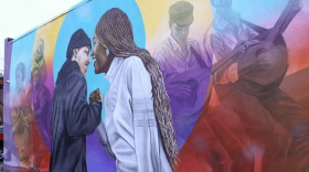 The new mural from Positive Street Art at 160 Lake Ave. in Manchester's Center City on Tuesday, Nov. 26, 2024.