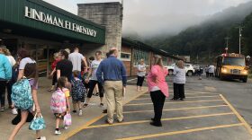 Students, teachers, and parents returned to Hindman Elementary in Knott County for the first day of school.