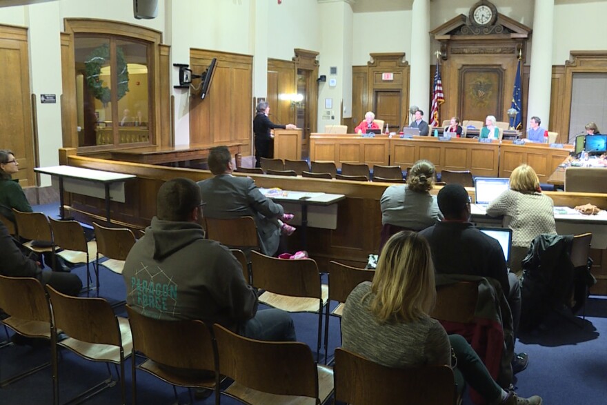 Representatives from the Friends of Lake Monroe are pushing for more time for the public to submit feedback on a multi-phase logging project proposed by the Hoosier National Forest. (Alex Eady, WTIU/WFIU News)