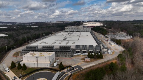 FILE - The Douglas County Google Data Center complex is visible, March 6, 2026, in Lithia Springs, Ga.