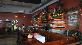 The bar at Oakshire Brewing's taphouse on Madison Street as seen on Oct. 27, 2026. The first and last remaining location for the 20-year-old brewery will stay open, despite earlier announcements that it would close