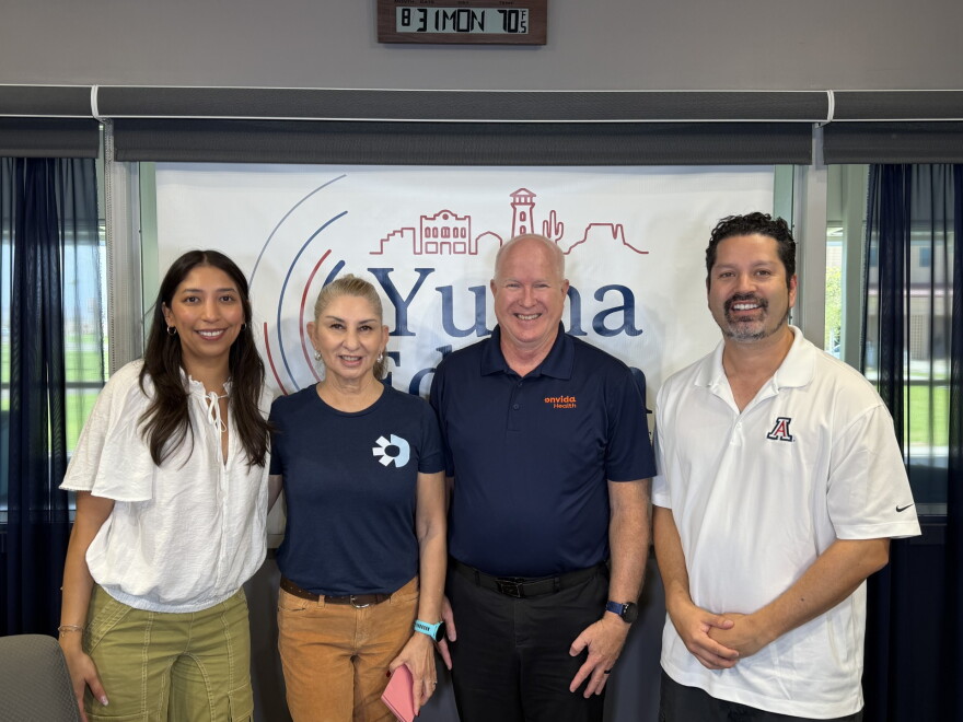 Freida Madrigal and Marty Schotten have each worked 45 years at Onvida Health in Yuma.