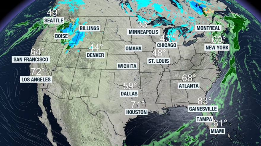 Thanksgiving Day 2025 weather forecast