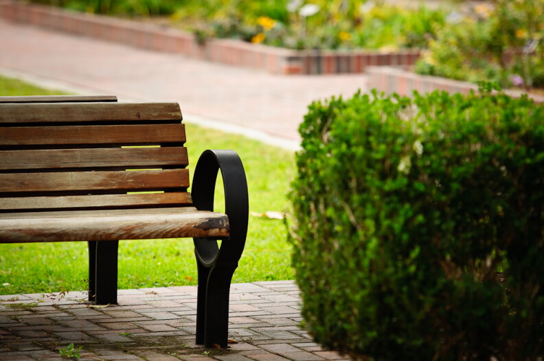 A park bench.