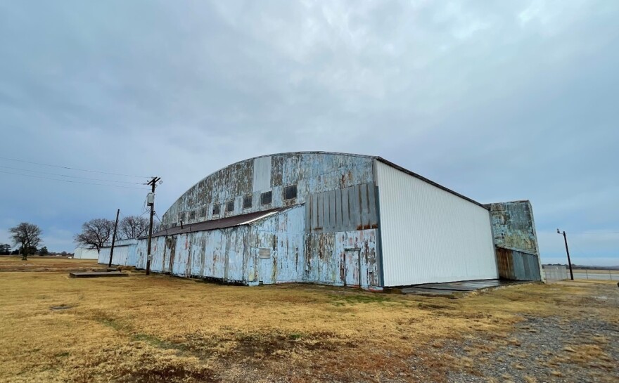 One of the original hangars from the Malden Army Airfield (now Malden Regional Airport). Photo by Bill Eddleman.