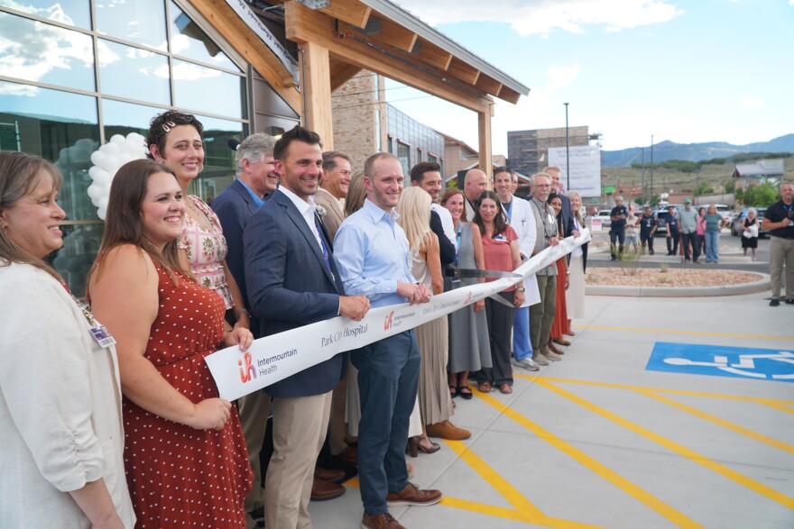 The ribbon cutting ceremony at the Park City hospital's new cancer center.