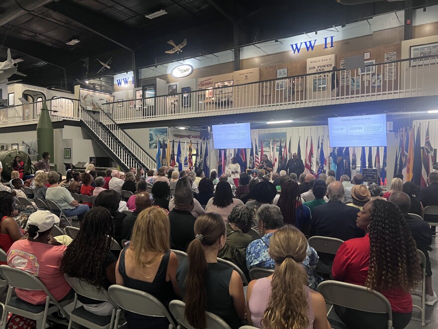 Audience members at the ceremony honoring Gus Tart