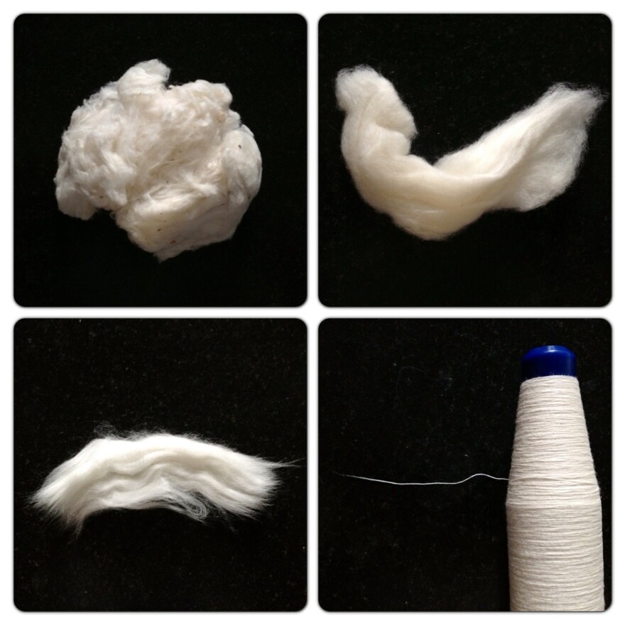 From raw cotton to yarn, in four steps