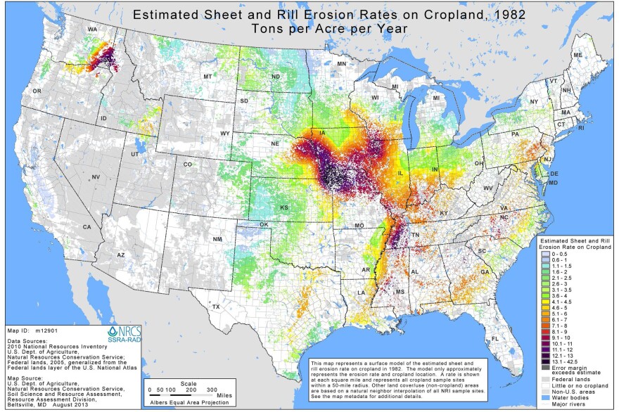 The soil erosion situation looked pretty bad in 1982.