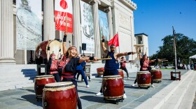 Drumming performance at Japan Fest at the New Orleans Museum of Art.