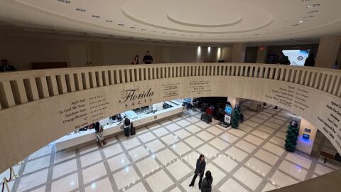 The Fourth Floor Rotunda in the Florida Capitol.