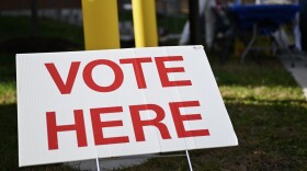 FILE: Voting at the Latimer Lane School polling location in Weatogu, Connecticut on November 4th 2025.