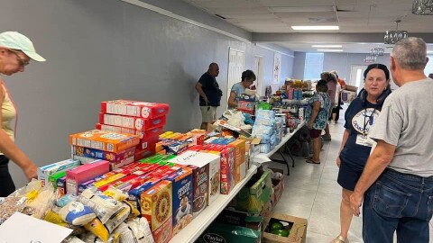 Food, clothing and other items were collected and distributed Friday and Saturday at the New Tabernacle Church in North Fort Myers by the SWFL Coalition for Democracy and O.I.L.E. Healing Stitches organizations to help area families affected by immigration apprehensions. Some 150 families were assisted.