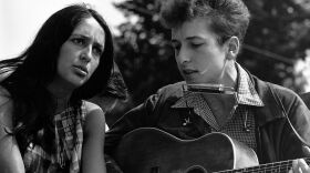 Bob Dylan with Joan Baez during the March on Washington in Washington, D.C., 1963.