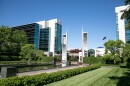 American and Oregonian flags fly above the Nike Headquarters near Beaverton, Ore., June 30, 2025. Nike’s Washington County campus is considered to be the company’s global headquarters, containing over 75 buildings on more than 286 acres.