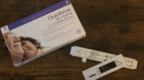 Madison Ruffo / WRVO Public Media An at-home COVID-19 antigen testing kit.