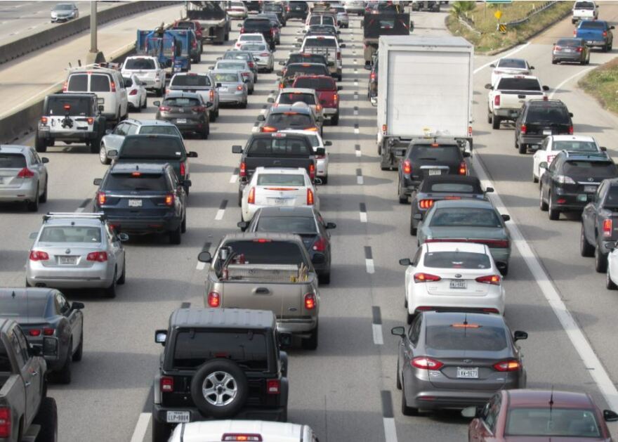 Traffic on I-45 in Houston.