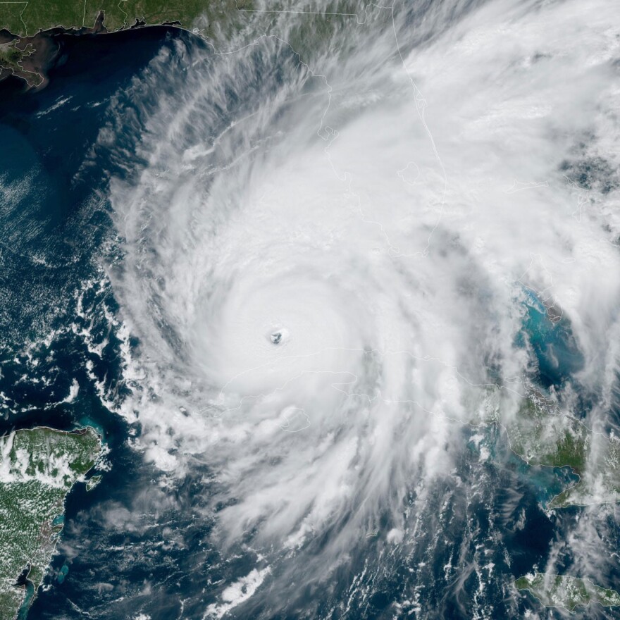 Hurricane Ian seen over the Gulf Coast of Florida on Sept. 22, 2022. Ian cause catastrophic damage to portions of the state and even made a second landfall on the coast of South Carolina.