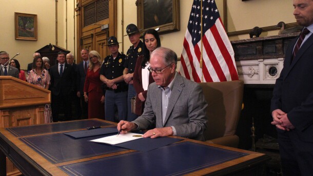 Gov. Mike Braun signs two bills aimed at protecting Indiana children. The law are part of an effort to increase protections for teens following the death of Hailey Buzbee.
