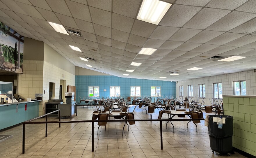 New ceilings and LED lighting will be installed in the dining area of the St. Francis of Assisi Kitchen in Scranton.