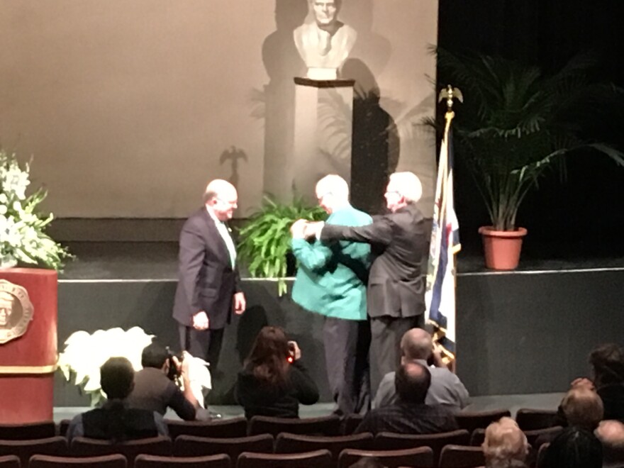 Marshall University President Jerome Gilbert, Marshall Green Jacket
