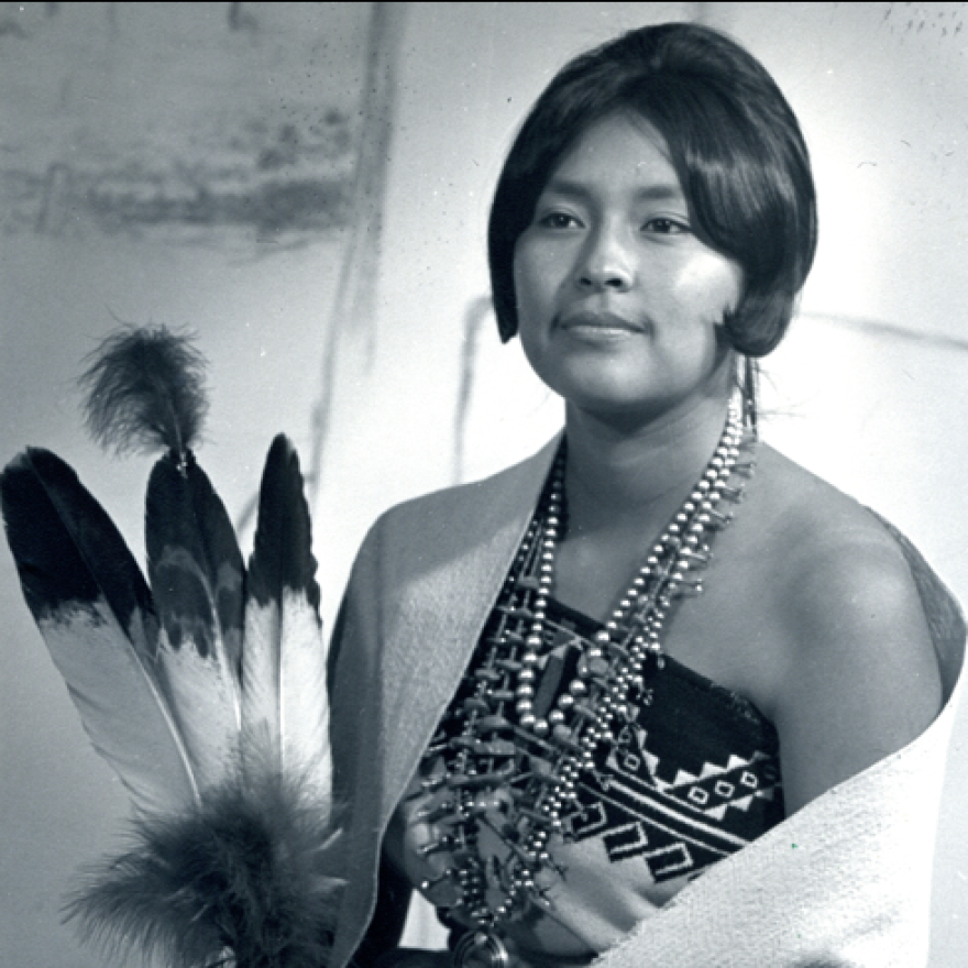 Wahleah Lujan of Taos Pueblo won the Miss Indian America title in 1966.