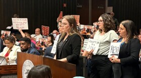 Lauren Roberts took to the podium to give testimony at a recent City-County Council meeting before she was forcibly removed.