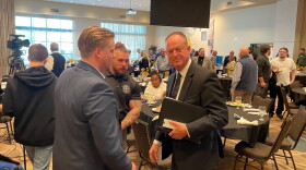 8th District Rep. Mark Messmer (R) visits the Evansville Rotary Club, Oct. 20, 2026