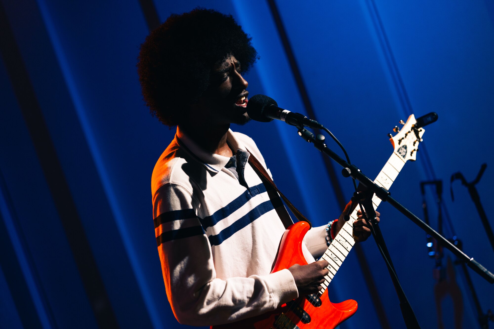 Rising blues star Amani Burnham rocks KNKX studios episode artwork