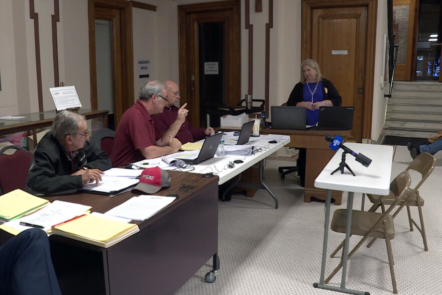Owen County Commissioners President Jeff Brothers rebukes County Auditor Patty Steward during the Nov. 18 meeting of the Owen County Commissioners