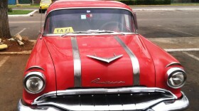 The view in the parking lot of Havana's airport