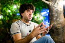 Karl Deisseroth, one of the three recipients of the 2026 Nobel Prize in medicine, answers questions at home on Monday, Oct. 5, 2026, in Stanford, Calif. (Noah Berger/AP)