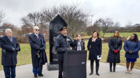 Reverend Doctor Jim Thurman, a member of the Kentucky Veterans Hall of Fame, said he hoped children who attend the nearby Veterans Park Elementary School visit the new monument dedicated Tuesday.