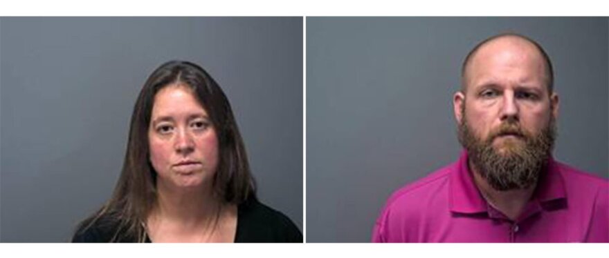 Jaclyn Barnett, left, and Daniel Wright, right, face 112 counts each involving false imprisonment and severe abuse of a teenager. Court records show they were the subjects of 29 reports to the state’s Child Abuse Hotline since 2013.